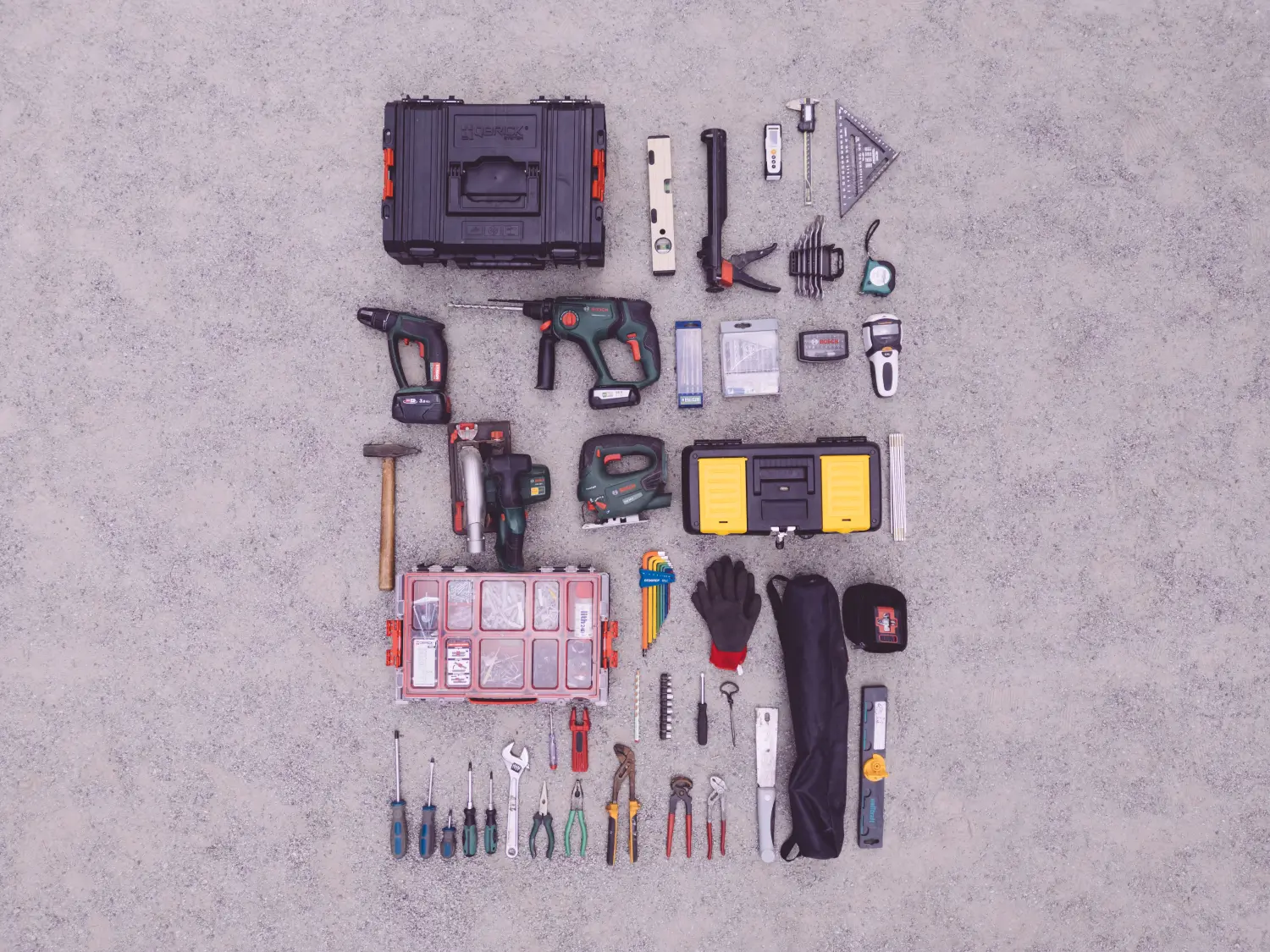 Arbeitsinstrumente von Hausmannsarbeiten Mathias Biermann